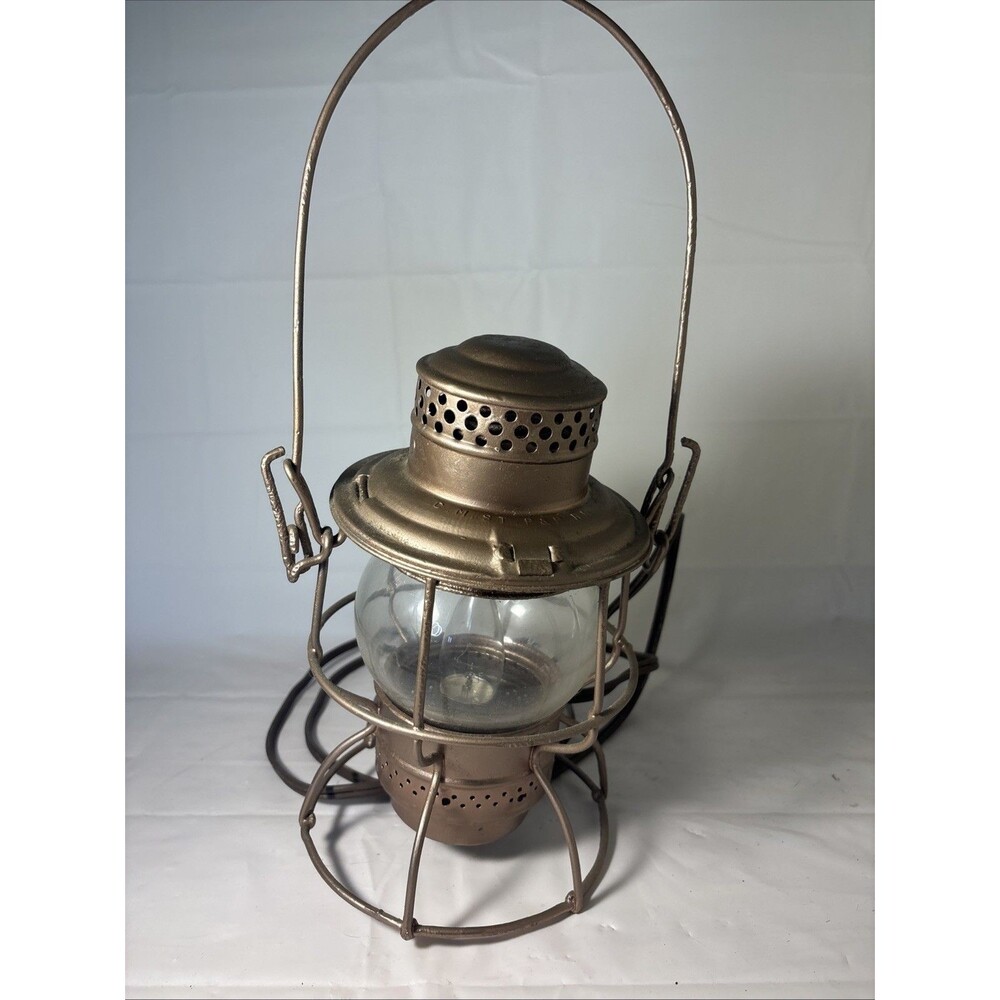 Adams & Westlake Antique Railroad Lantern Lamp New York, USA